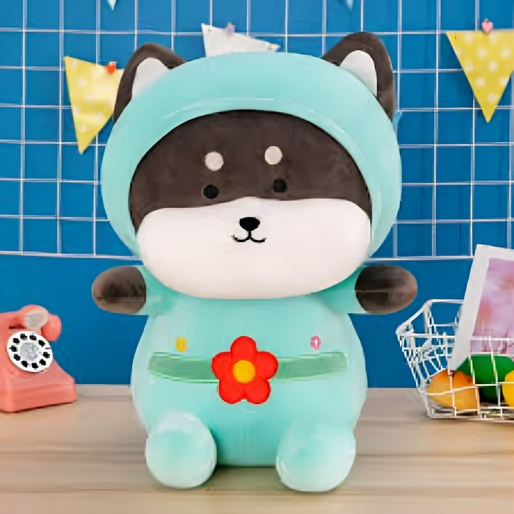 Wink Cat Stuffed Toy – Cute & Cuddly Companion, Green