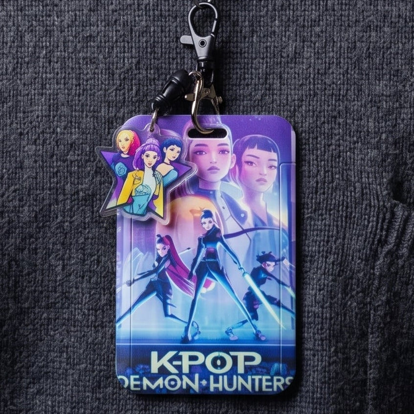 K-Pop Demon Hunters Inspired Card Holder & Lanyard