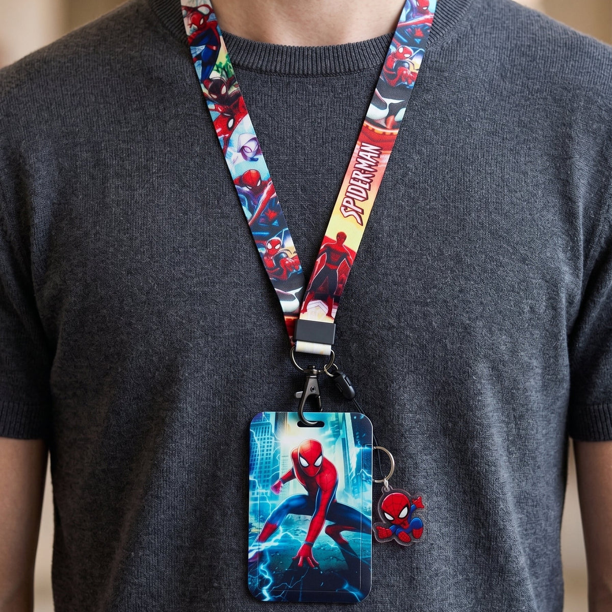 SPIDER MAN ID Card Holder & Lanyard