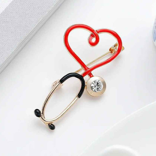 Stethoscope & Heart Lapel Pins