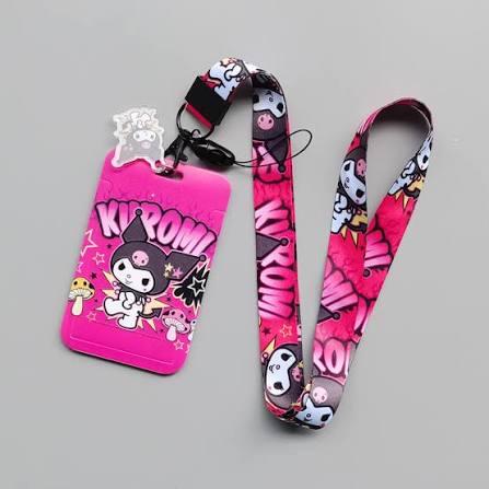 Kuromi Card Holder with Lanyard – Cute Kawaii ID Holder