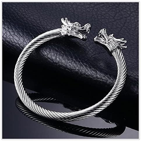 Double Dragon Steel Bracelet