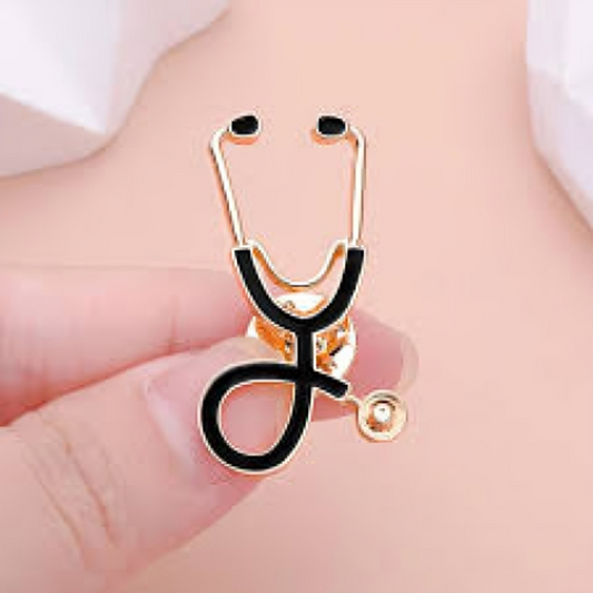 Colored Medical Brooch Pin – Stethoscope Badge for Nurses & Doctors - Snuggs.pk