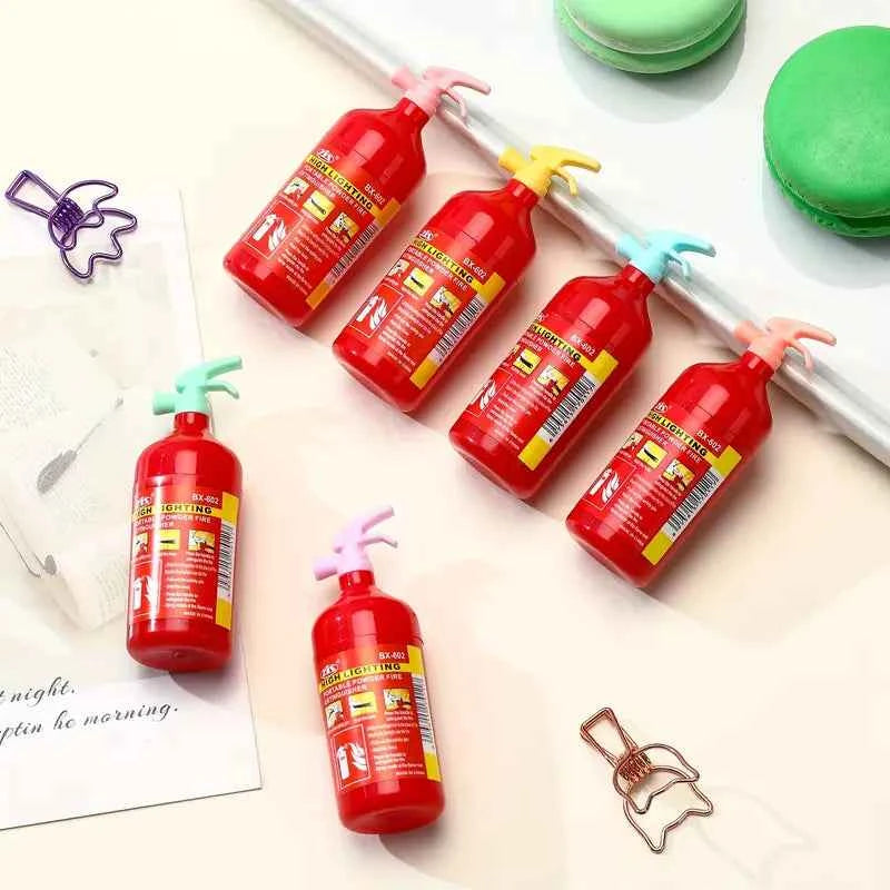 Pack of 6 Fire Extinguisher Highlighters