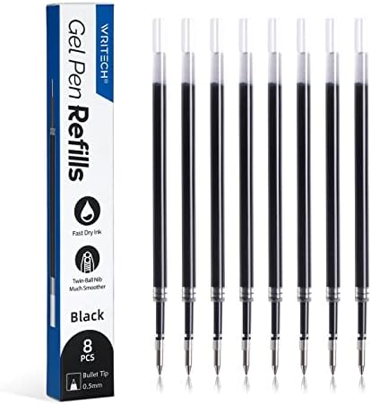 5-Refills for Syringe Shaped Gel Pens – Smooth Writing Ink Cartridges