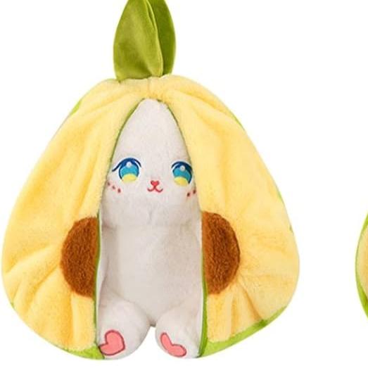 Avocado Reversible Bunny Plush - 30 cm Soft Stuffed Toy for Kids & Adults