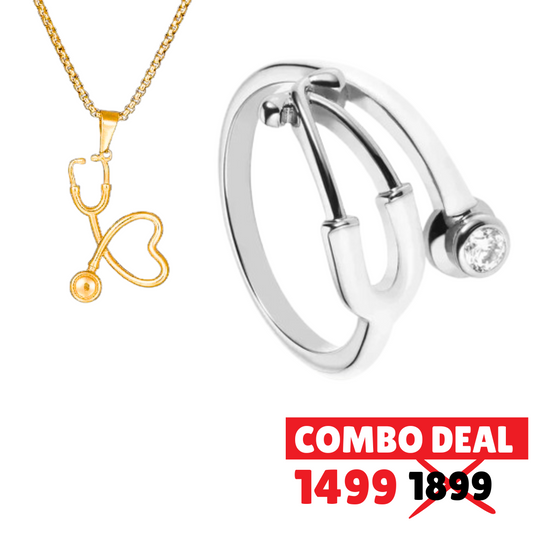 Doctor’s Gift Combo: Steth Ring &  Necklace