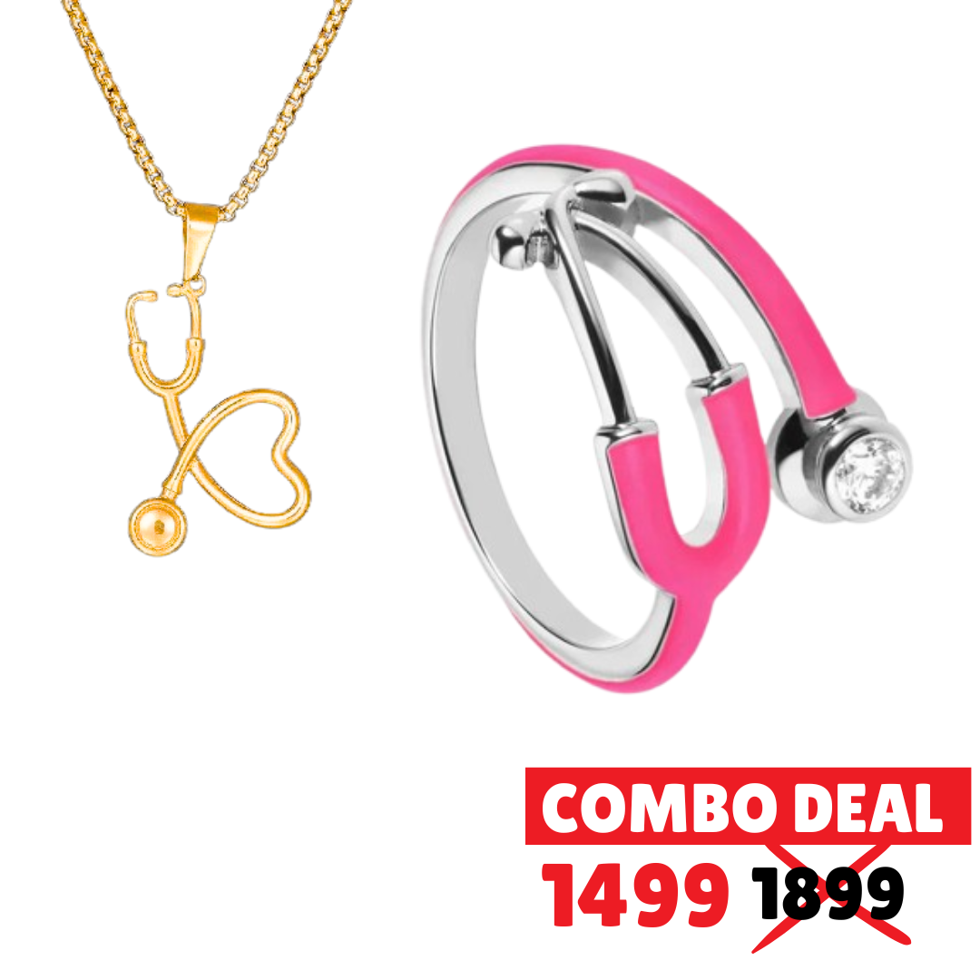 Doctor’s Gift Combo: Steth Ring &  Necklace