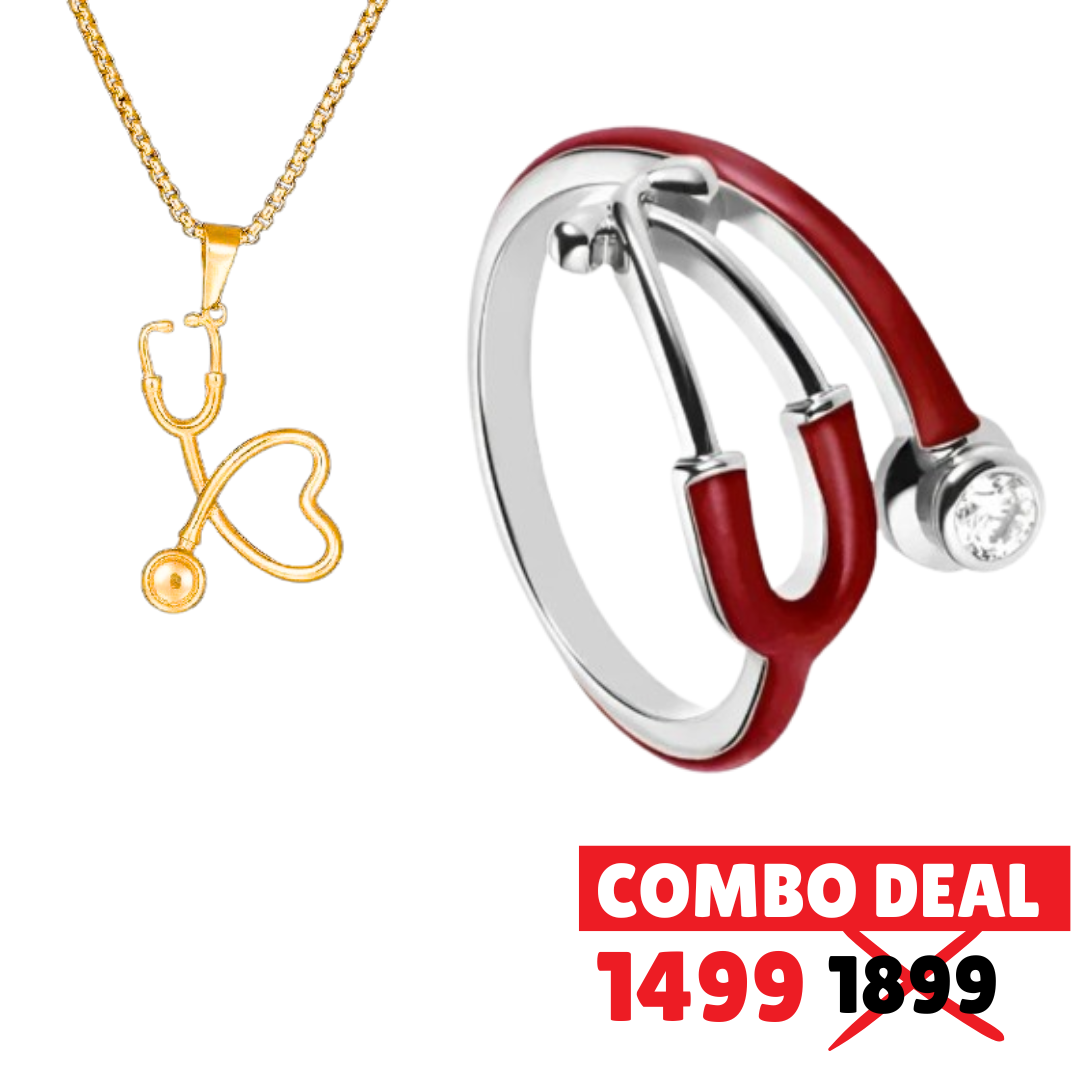 Doctor’s Gift Combo: Steth Ring &  Necklace
