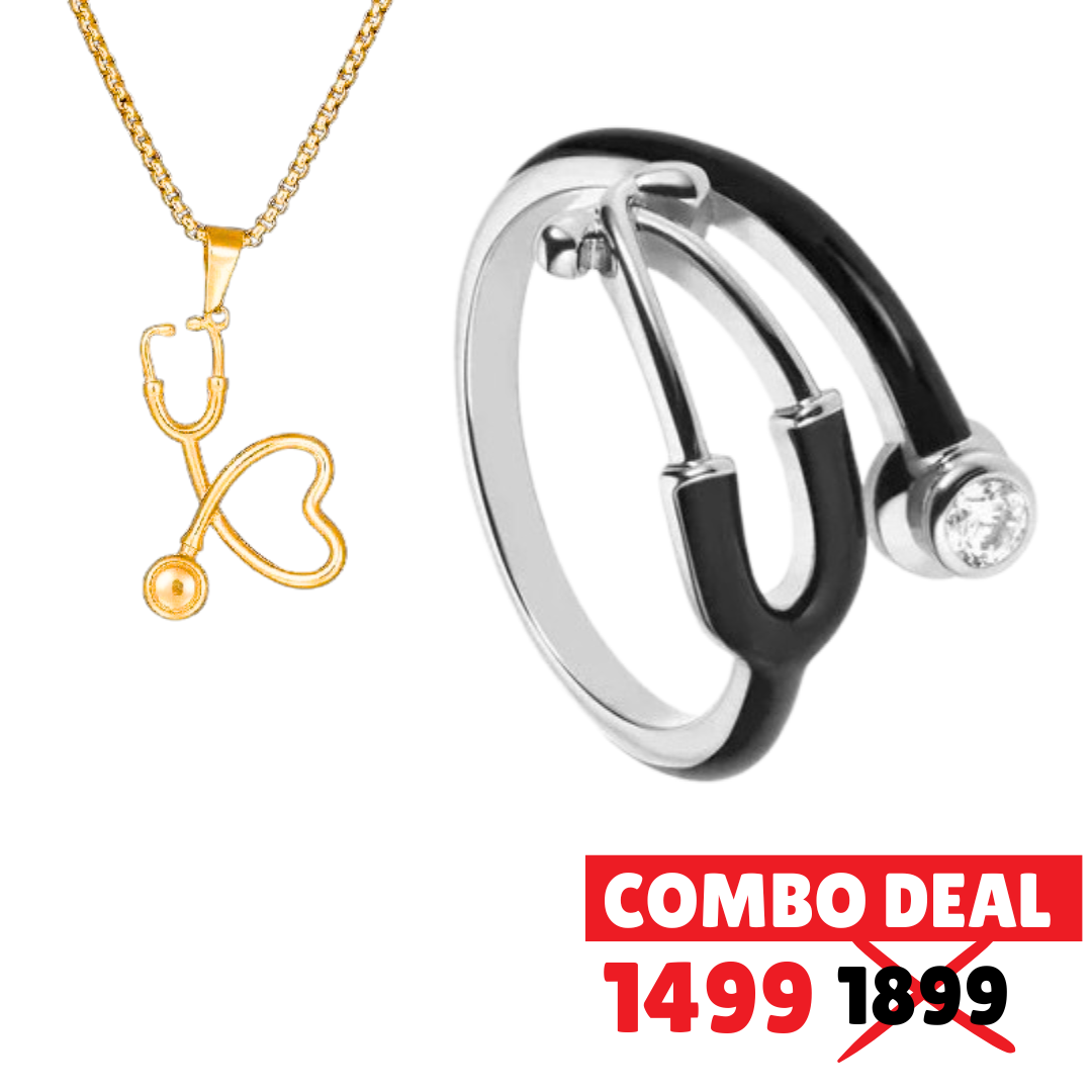 Doctor’s Gift Combo: Steth Ring &  Necklace