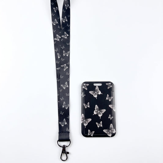 Midnight Butterfly ID Card Holder