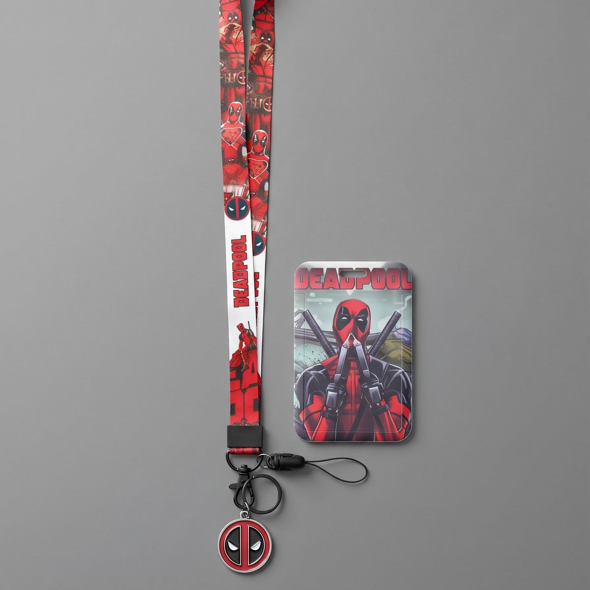 Deadpool Inspired ID Card Holder & Lanyard – Marvel Edition