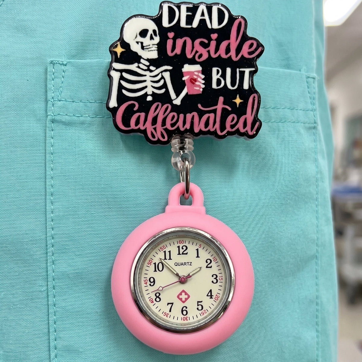 Dead Inside, But Confidential – Medical Pocket Clock