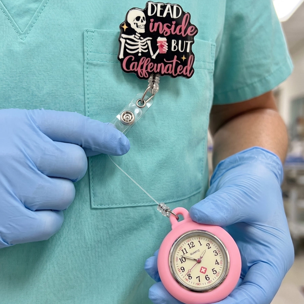 Dead Inside, But Confidential – Medical Pocket Clock