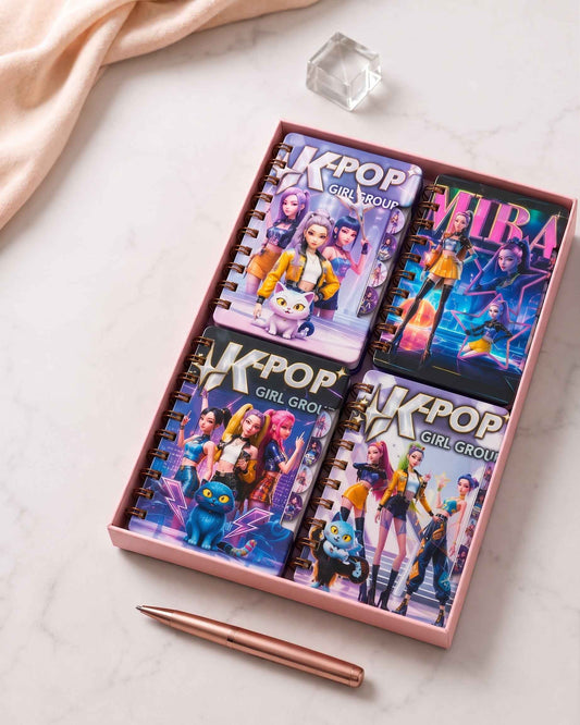 BTS K-Pop Fan Combo 💜 – Cute Diary + Pen Set