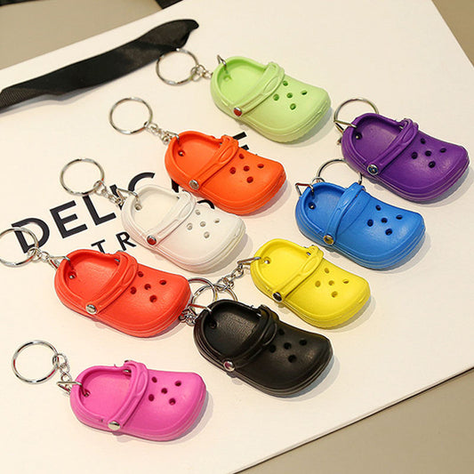 5Pcs Silicone Slipper Key Rings – Cute Mini Shoe Keychains