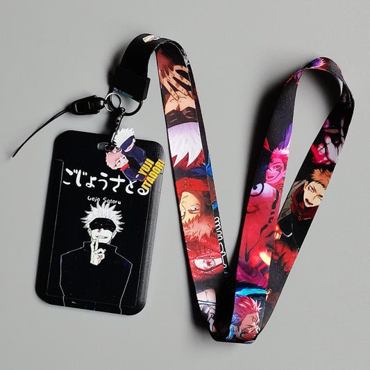 Satoru Gojo Inspired Lanyard & ID Card Holder – Anime Edition