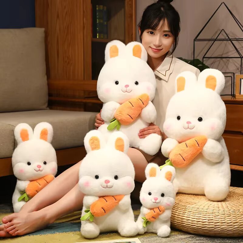 Bunny with Carrot Stuffed Toy – Adorable Plush for Kids & Adults (50cm)