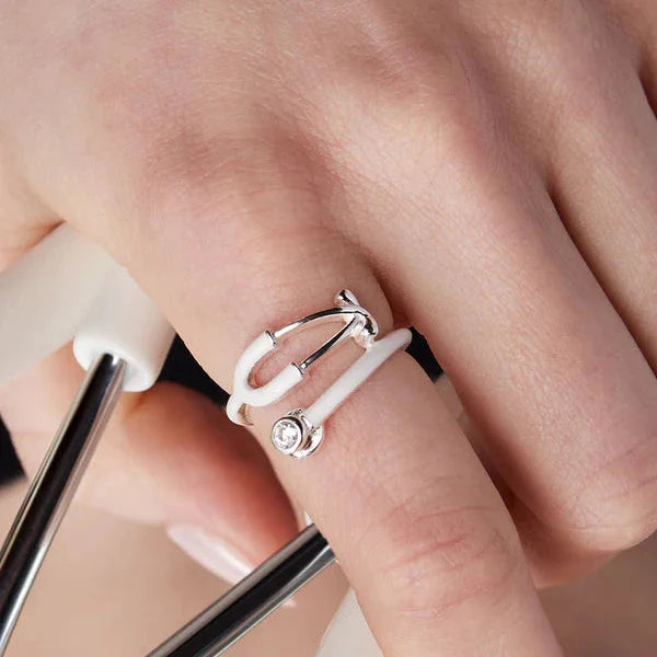 Stethoscope Enamel Ring (Ring box included)