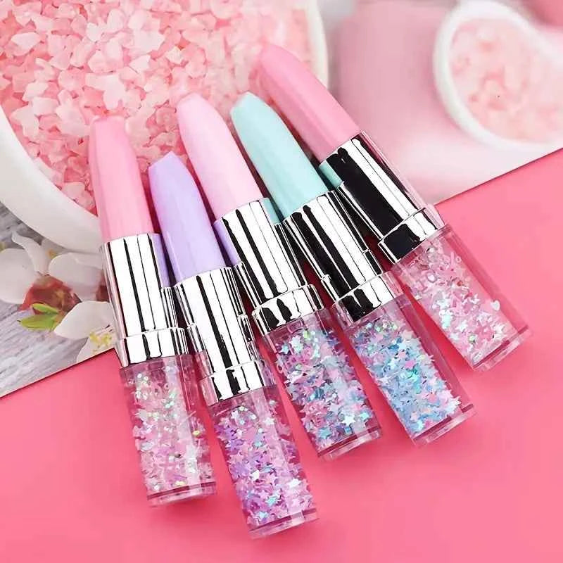 3 Glitter Gel Pens – Lipstick Style Smooth Writing Pens (0.5mm)