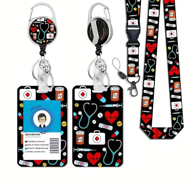 fun doctor cardholder with detachable lanyard